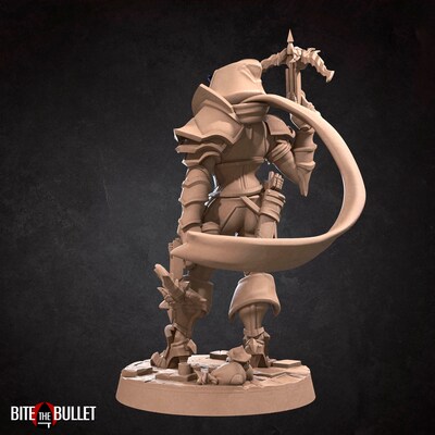 Demon Hunter from Bite the Bullet's Bullet Hell: Heroes set. Total height apx.51mm. Unpainted Resin Miniature - image4